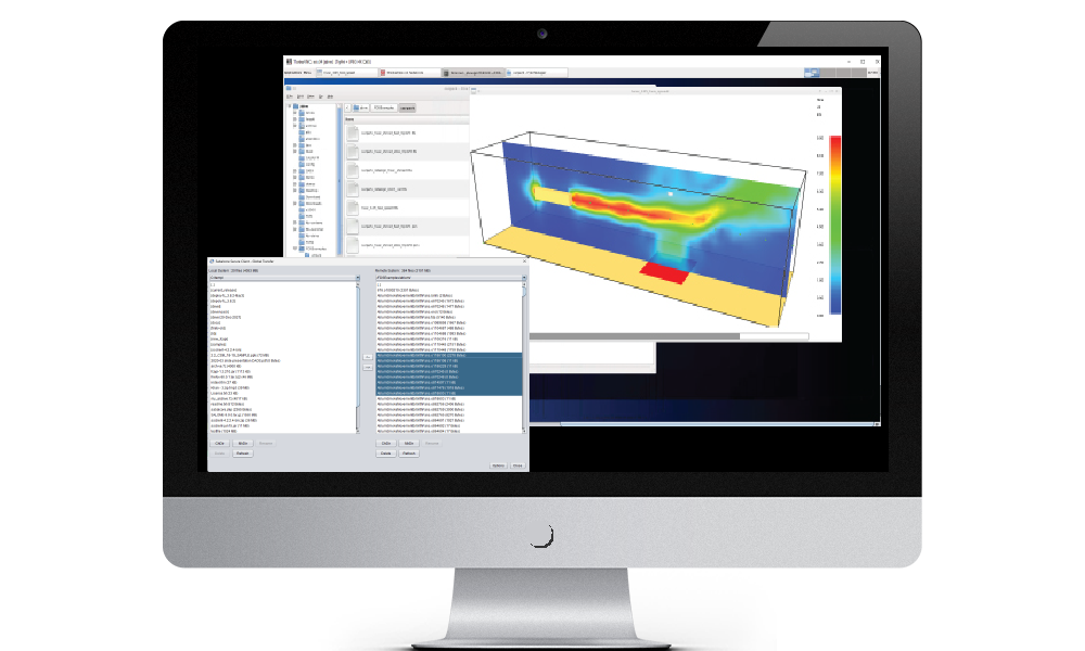 The Sabalcore HPC cloud interface running a simulation